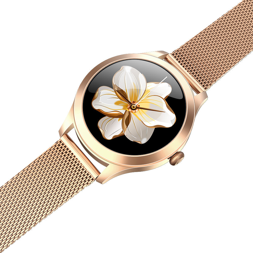 HKM-070611 Slim Women's Smart Watch with Fine Steel Strap - Stylish and Elegant Design