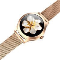 HKM-070611 Slim Women's Smart Watch with Fine Steel Strap - Stylish and Elegant Design