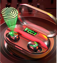 HKM-070675 Bluetooth 5.0 Wireless Stereo Headset with LED Digital Display and Voice Control