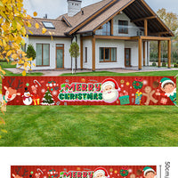 HKM-070739 Christmas Polyester Banner Decoration - 300x50cm Festive Holiday Display