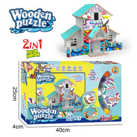 HKM-070739 Educational Wooden Puzzle Set – EN71 & ASTM Certified Learning Toy for Kids, Unisex