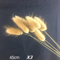 HKM-070867 Natural Dried Pampas Reed Wedding Bouquet with Assorted Grasses and Lotus Decorations