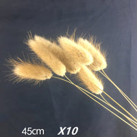 HKM-070867 Natural Dried Pampas Reed Wedding Bouquet with Assorted Grasses and Lotus Decorations
