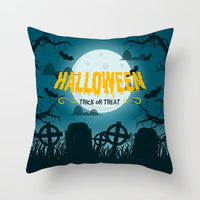 HKM-070931 Halloween Decorative Sofa Cushion Cover and Pillowcase, Peach Skin Fabric, Chemical Fiber Pattern, Cozy Home Accent