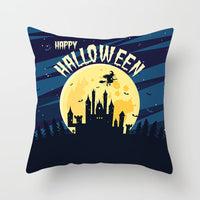 HKM-070931 Halloween Decorative Sofa Cushion Cover and Pillowcase, Peach Skin Fabric, Chemical Fiber Pattern, Cozy Home Accent