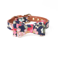 HKM-070931 Japanese Style PU Leather Dog Collar and Leash Set - Princess Design
