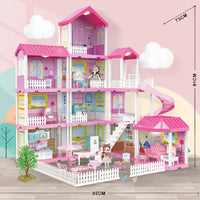 HKM-071187 3D DIY Miniature Dollhouse Model with LED Light - Kids Furniture Craft Puzzle for Ages 6+