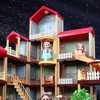 HKM-071187 3D DIY Miniature Dollhouse Model with LED Light - Kids Furniture Craft Puzzle for Ages 6+