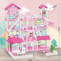 HKM-071187 3D DIY Miniature Dollhouse Model with LED Light - Kids Furniture Craft Puzzle for Ages 6+
