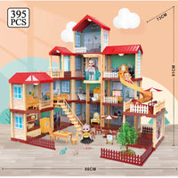 HKM-071187 3D DIY Miniature Dollhouse Model with LED Light - Kids Furniture Craft Puzzle for Ages 6+