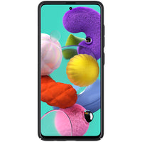 HKM-071187 Samsung A71 Black Mirror Scratch-Resistant Mobile Phone Case with Sliding Cover