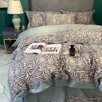 HKM-071251 Long-Staple Cotton Digital Printed Bedding Set - Four Pieces in Pink Floral Design