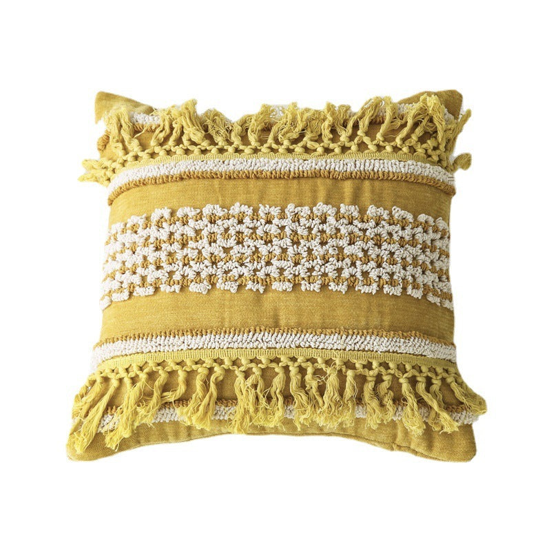 HKM-071379 Bohemian Ethnic Style Handmade Embroidery Cushion Cover for Home Sofa Decoration
