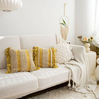HKM-071379 Bohemian Ethnic Style Handmade Embroidery Cushion Cover for Home Sofa Decoration