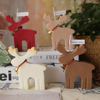 HKM-071379 Christmas Elk Animal-Shaped Aromatherapy Candle in Red and Coffee Colors