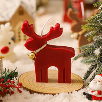 HKM-071379 Christmas Elk Animal-Shaped Aromatherapy Candle in Red and Coffee Colors