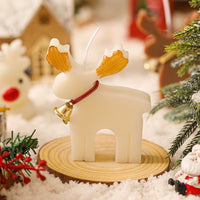 HKM-071379 Christmas Elk Animal-Shaped Aromatherapy Candle in Red and Coffee Colors