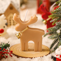 HKM-071379 Christmas Elk Animal-Shaped Aromatherapy Candle in Red and Coffee Colors