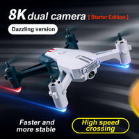HKM-071443 Foldable 4DRC V15 RC Drone with 6K Dual Camera, Ideal for Beginners, 2 Batteries Included, Real-Time FPV Video