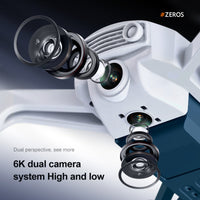 HKM-071443 Foldable 4DRC V15 RC Drone with 6K Dual Camera, Ideal for Beginners, 2 Batteries Included, Real-Time FPV Video