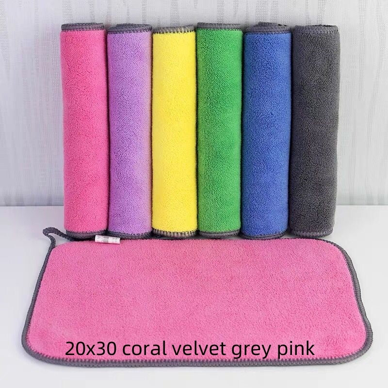 HKM-071507 Thick Microfiber Absorbent Cleaning Rags for Streak-Free Glass Shine
