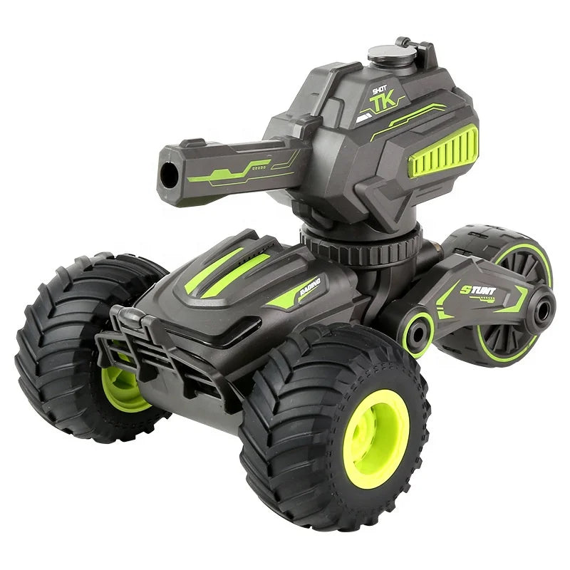 HKM-071507 Water Bomb Remote Control Stunt Car Toy with Gel Blaster for Kids - 2-in-1 Electric RC Truck