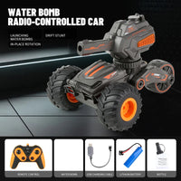 HKM-071507 Water Bomb Remote Control Stunt Car Toy with Gel Blaster for Kids - 2-in-1 Electric RC Truck