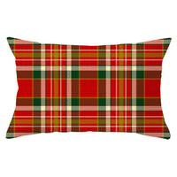 HKM-071635 Christmas-Themed Linen Backrest Pillowcase, 30x50cm, Polyester Fabric, Mixed Color Design