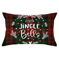 HKM-071635 Christmas-Themed Linen Backrest Pillowcase, 30x50cm, Polyester Fabric, Mixed Color Design