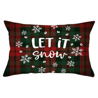 HKM-071635 Christmas-Themed Linen Backrest Pillowcase, 30x50cm, Polyester Fabric, Mixed Color Design