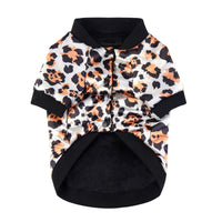 HKM-071699 Trendy Cotton-Padded Dog Jackets for Autumn and Winter – Leopard, Purple Zebra, Golden Lotus, Red Paws