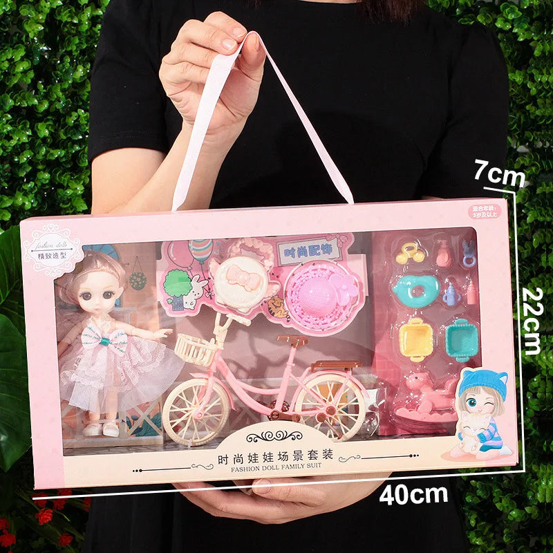 HKM-071763 Fantasy Princess Doll Set for Kids - Multi-Style Playhouse Toy Gift Box