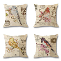 HKM-071763 Linen Throw Pillow Cover - 45x45cm Decorative Cushion Case