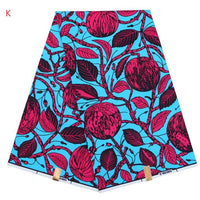 HKM-071763 Vibrant 100% Cotton African Wax Fabric - 6 Yards (5.5 Meters) Uncut