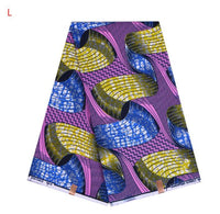 HKM-071763 Vibrant 100% Cotton African Wax Fabric - 6 Yards (5.5 Meters) Uncut
