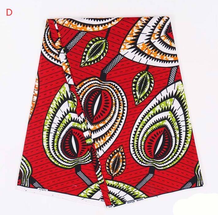 HKM-071763 Vibrant 100% Cotton African Wax Fabric - 6 Yards (5.5 Meters) Uncut