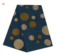 HKM-071763 Vibrant 100% Cotton African Wax Fabric - 6 Yards (5.5 Meters) Uncut