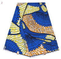 HKM-071763 Vibrant 100% Cotton African Wax Fabric - 6 Yards (5.5 Meters) Uncut