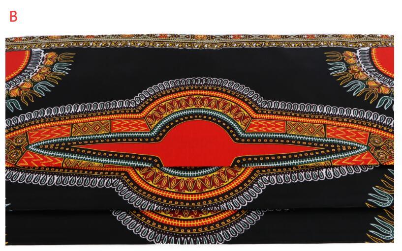 HKM-071763 Vibrant 100% Cotton African Wax Fabric - 6 Yards (5.5 Meters) Uncut