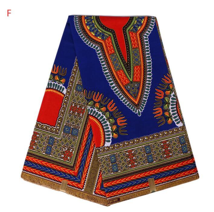 HKM-071763 Vibrant 100% Cotton African Wax Fabric - 6 Yards (5.5 Meters) Uncut