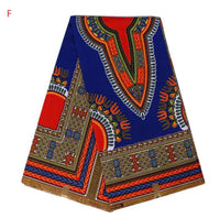 HKM-071763 Vibrant 100% Cotton African Wax Fabric - 6 Yards (5.5 Meters) Uncut