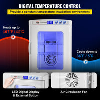 HKM-071891 Digital Reptile Egg Incubator with Precise Temperature Control and 25L Capacity for Small Reptiles