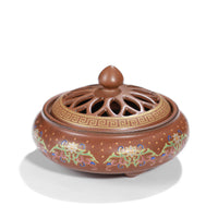 HKM-072019 Ceramic Cloisonne Incense Burner - Handmade Classic Design with Enamel Finishing
