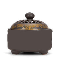 HKM-072019 Ceramic Cloisonne Incense Burner - Handmade Classic Design with Enamel Finishing