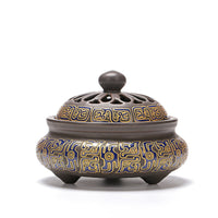 HKM-072019 Ceramic Cloisonne Incense Burner - Handmade Classic Design with Enamel Finishing