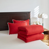HKM-072083 Bohemian Fluffy Quilt with Tassels - Available in Various Sizes
