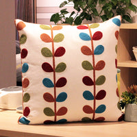HKM-072147 Cotton Pastoral Style Waist Pillow with Floral Pattern - 45x45cm