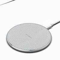 HKM-072147 Ultra-thin Round Wireless Charger, 10W Aluminum Alloy, Multiple Colors Available