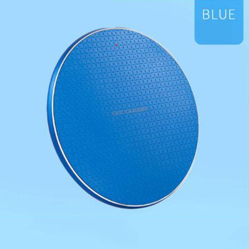 HKM-072147 Ultra-thin Round Wireless Charger, 10W Aluminum Alloy, Multiple Colors Available