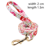HKM-072211 Nylon Dog Walking Leash with Floral Design - 1.5m Length